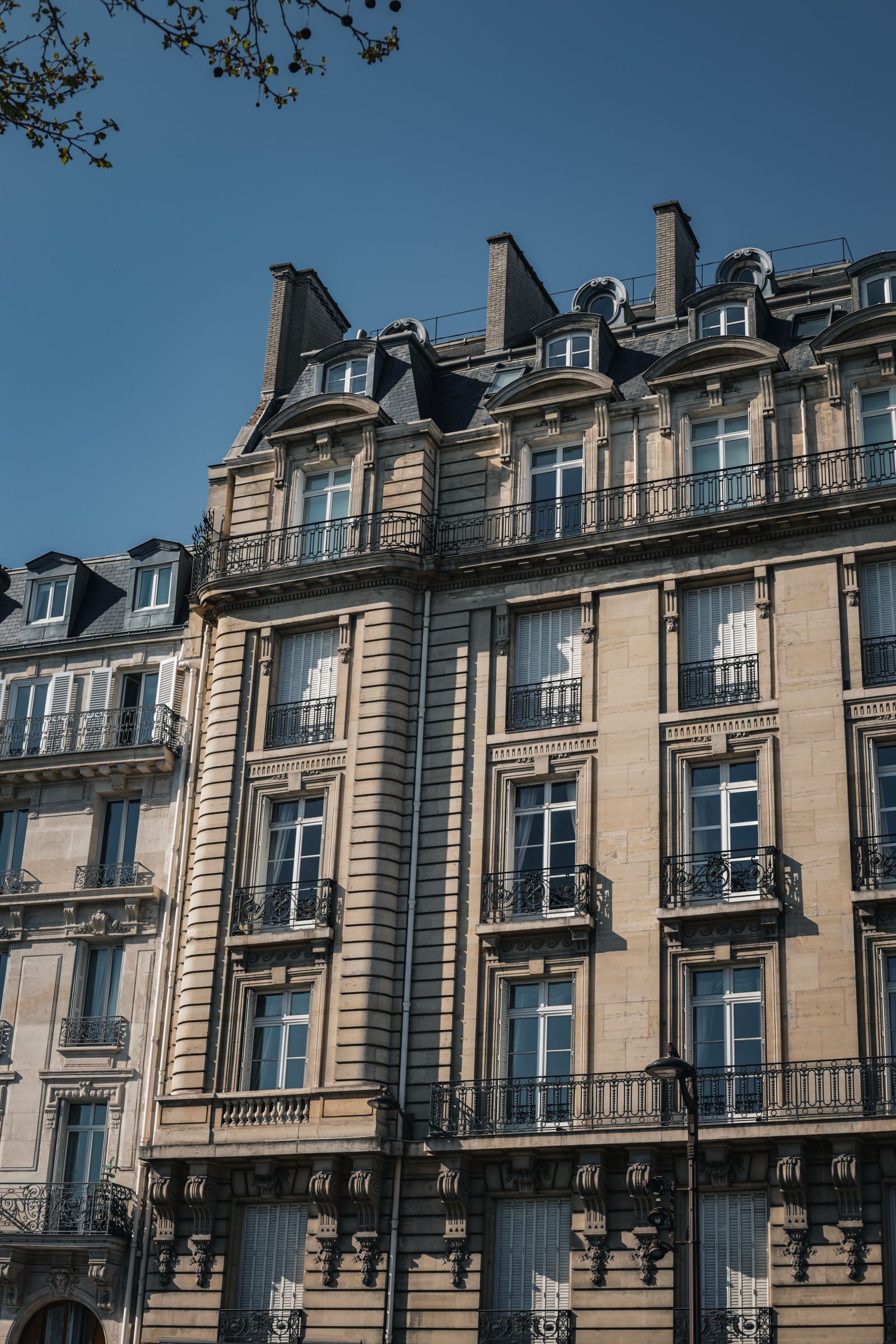 Facade of a new residential building in France
